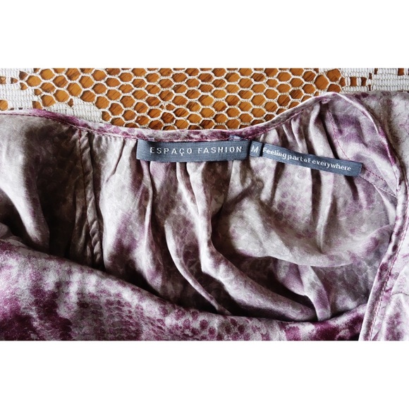 Espaco Fashion Lavender Snake Print Dress sz M - Picture 3 of 3